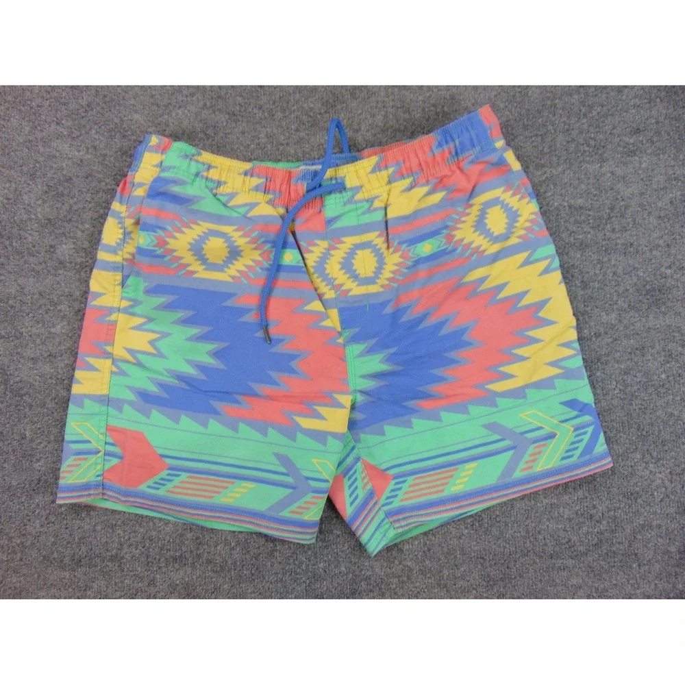 Rowdy Gentleman Swim Trunks Mens XL Multicolor‎ Aztec Geometric Shorts